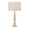 White Linen Traditional Buffet Lamp, 27&#x22; x 14&#x22; x 14&#x22;